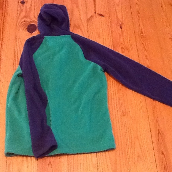Lands End fleece hoodie-zip. - Picture 3 of 4