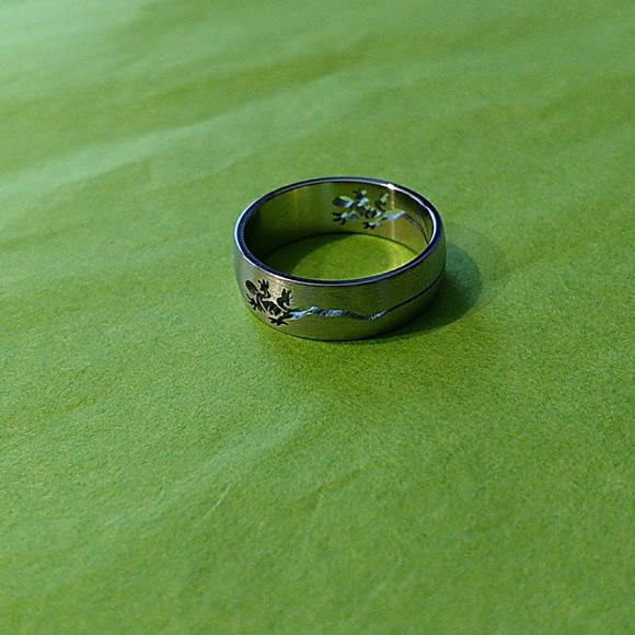 MEN'S SZ 9 GECKO CUTOUT RING - Picture 1 of 2