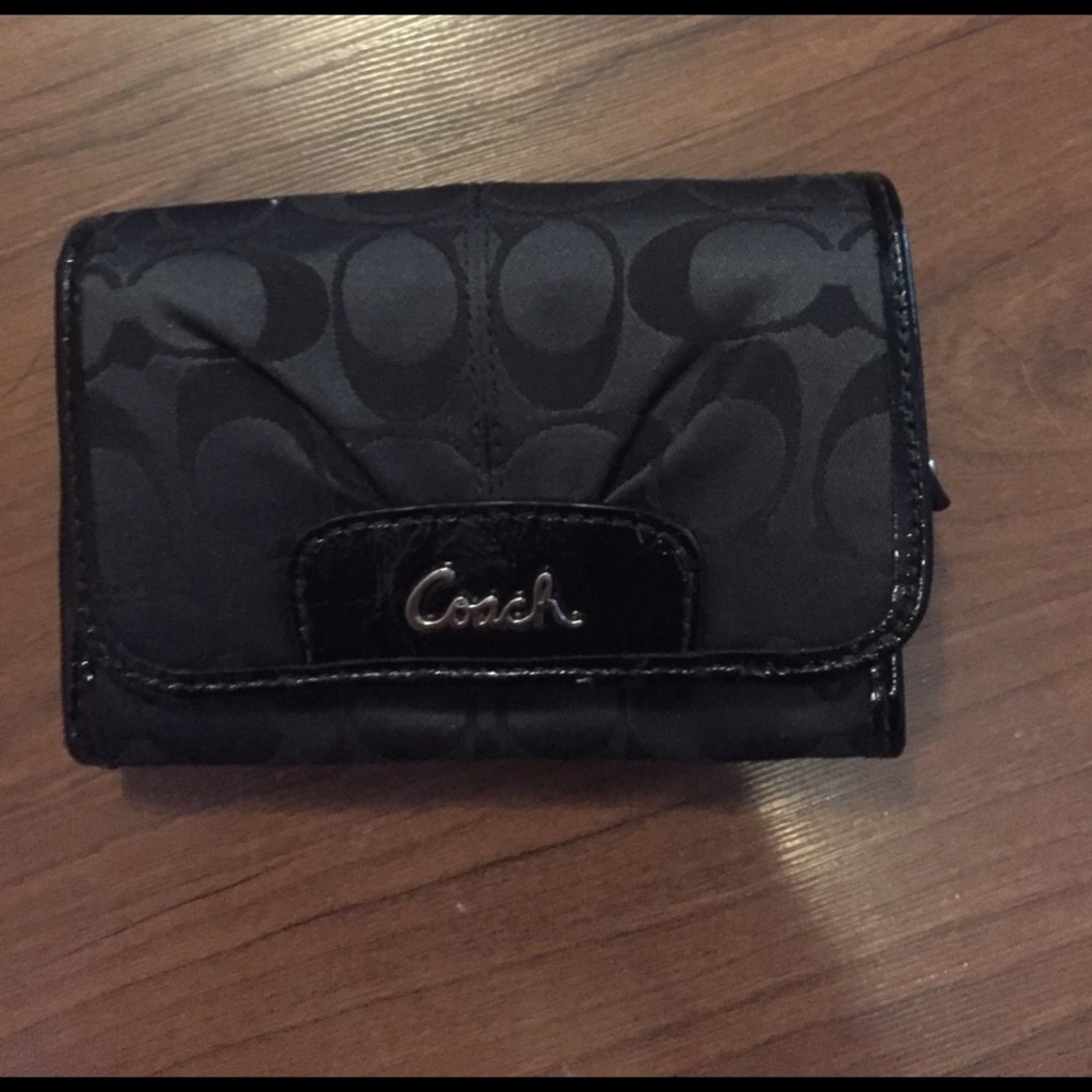 Black Coach monogram wallet