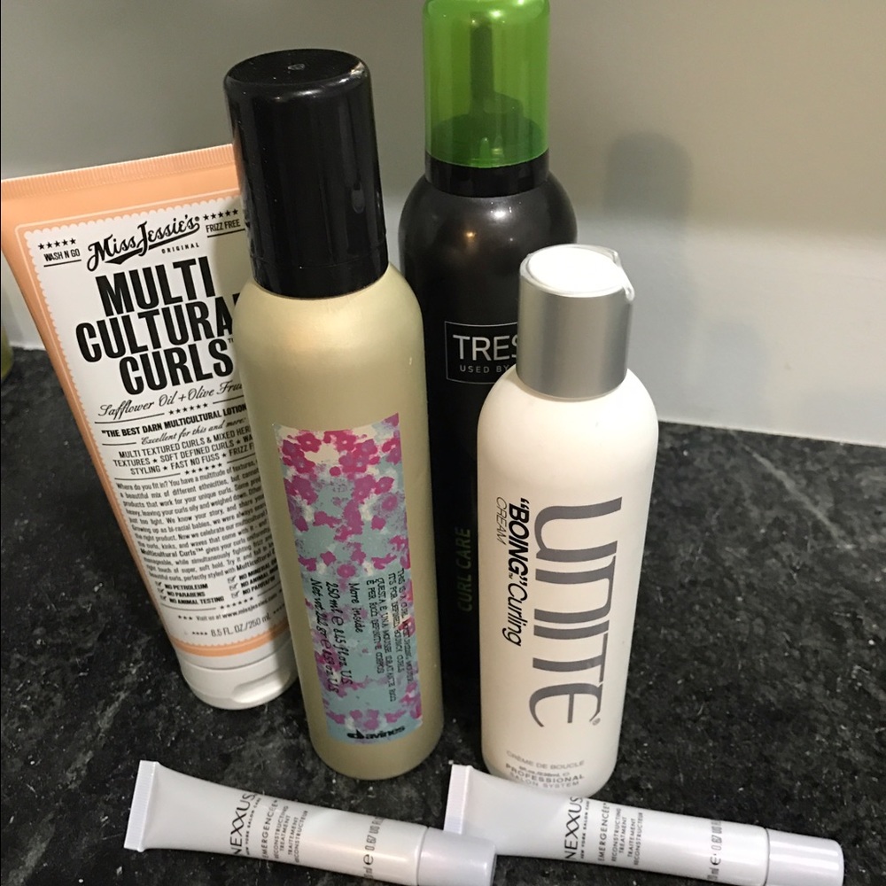Curly hair styling products