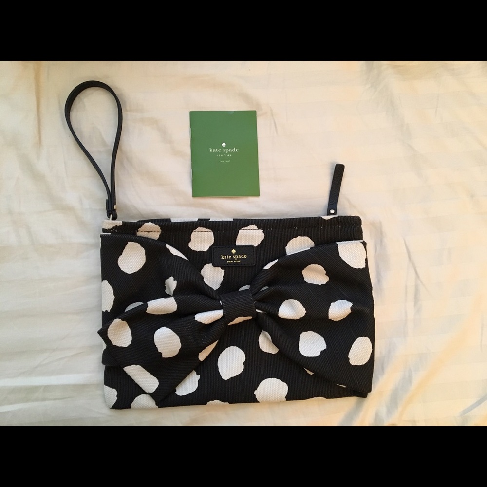 Kate Spade ♠️ on purpose canvas wristlet