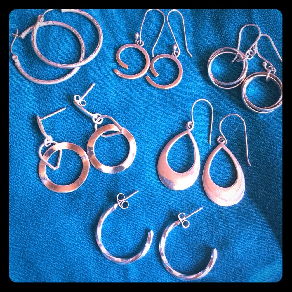 Lot of sterling silver earrings