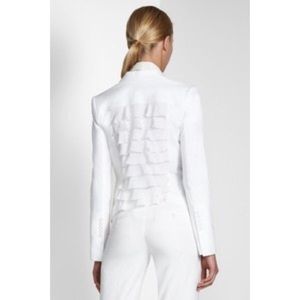 EUC BCBG ruffle back blazer