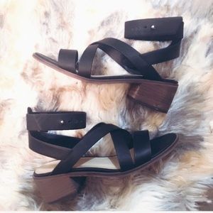 Black chunky heels