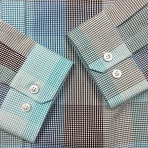 Thomas Payne Shirts - Thomas Payne Blue Striped Button Down Dress Shirt Thomas Payne Shirts - Thomas Payne Blue Striped Button Down Dress Shirt