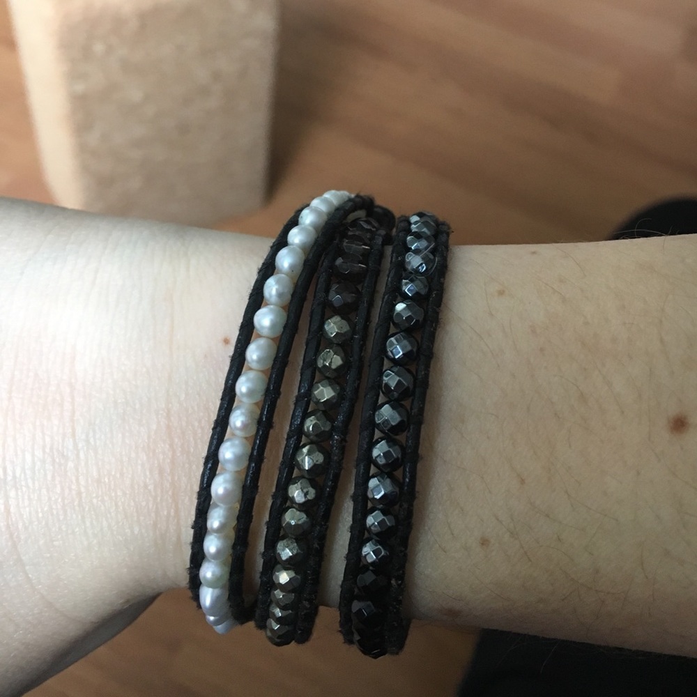 original chan luu triple wrap leather bracelet