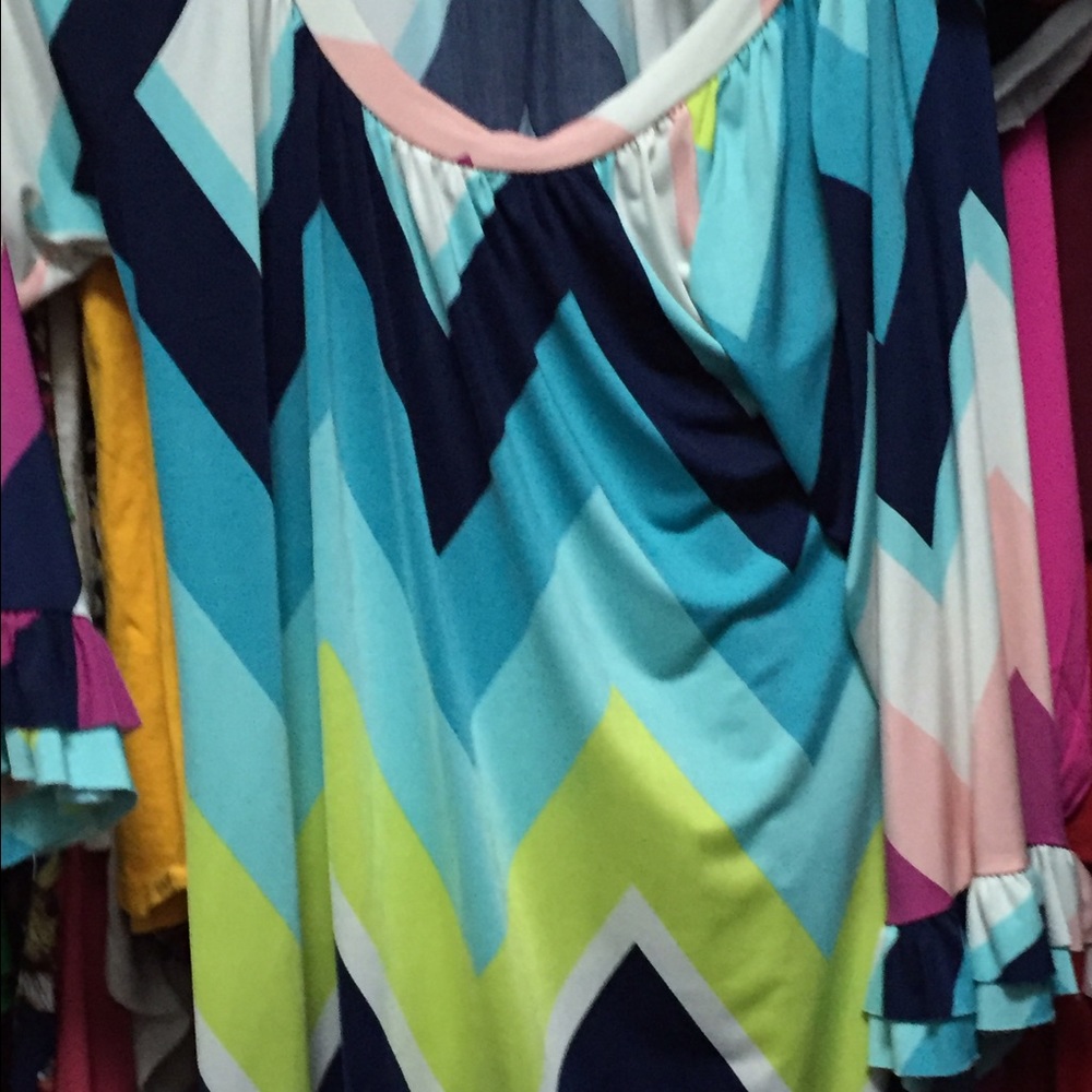 Chevron tunic-silky feel.