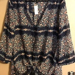 Women's Tie Front Top