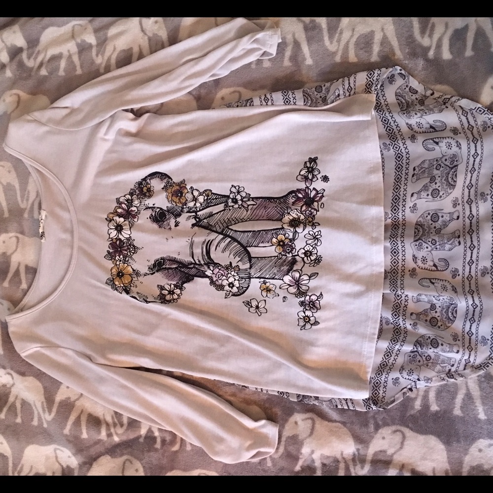 half sleeve elephant shirt