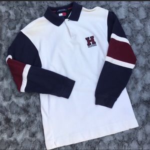 VTG Tommy Hilfiger Rugby LS Shirt Size Small