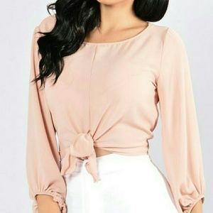 Brand new tie front top