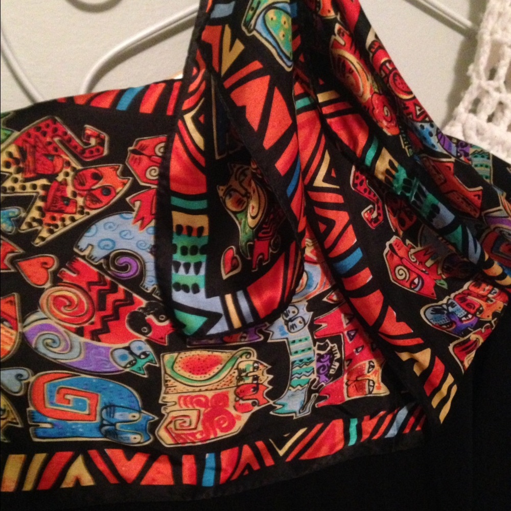 Cat lover silk scarf