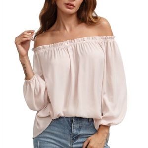 Faint Pink off the shoulder top