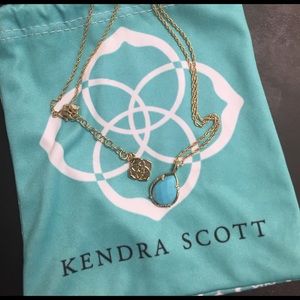 Kendra Scott turquoise and gold necklace