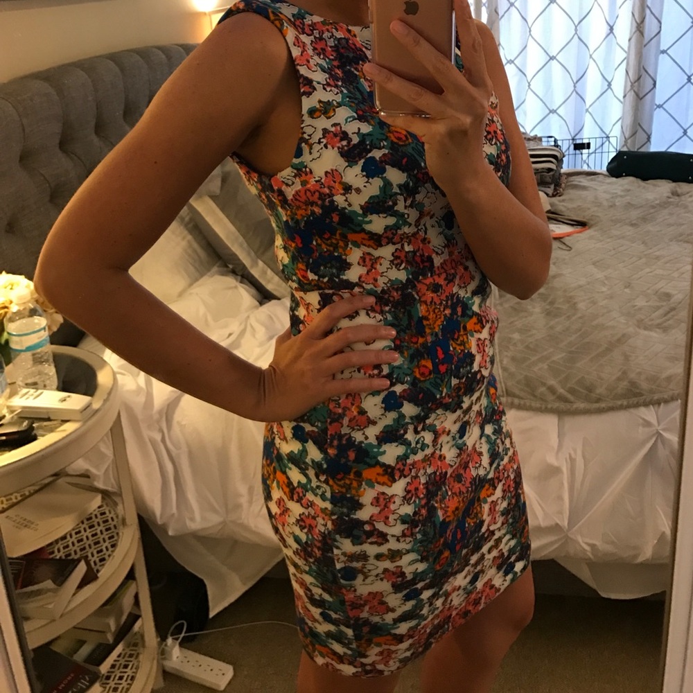 Worn once multi color mini dress