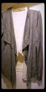 Gray and cream cardigan