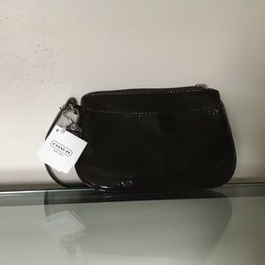 New Patent Leather Coach Wristlet