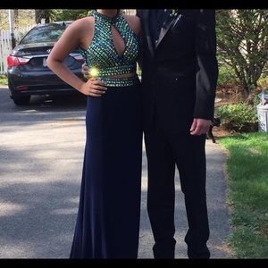Blue prom dress