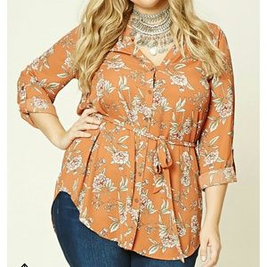 Forever 21 Plus floral print tunic