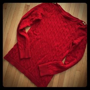Lauren/Ralph Lauren Red Cotton Sweater.