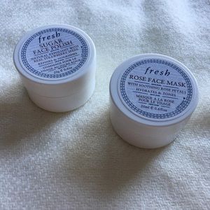 Fresh sugar face polish and rose face mask