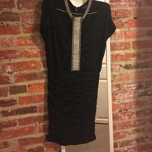 Black and silver formal dress