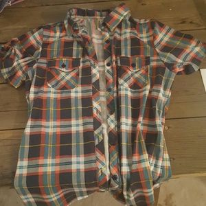 Button up short sleeve flannel