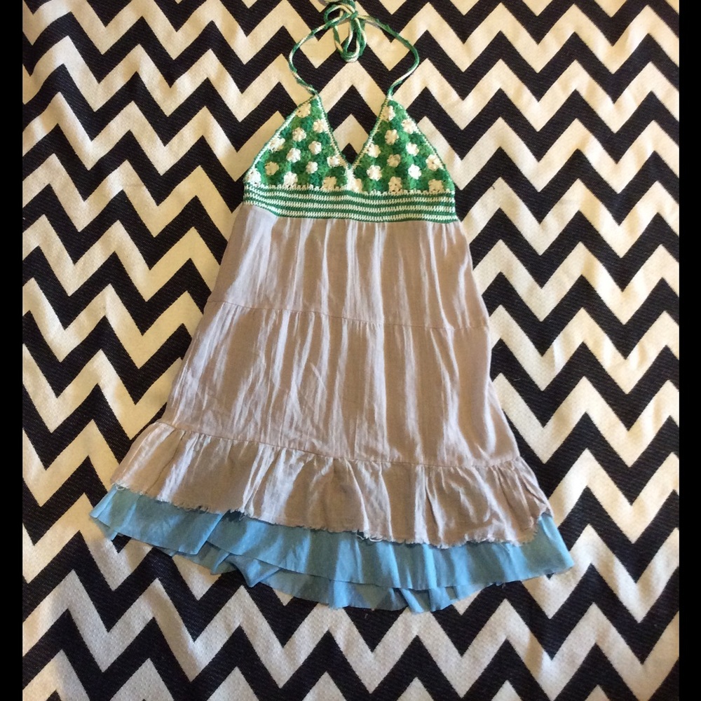 Unique halter style sun dress or swimsuit coverup
