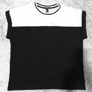 Black and white panel shirt