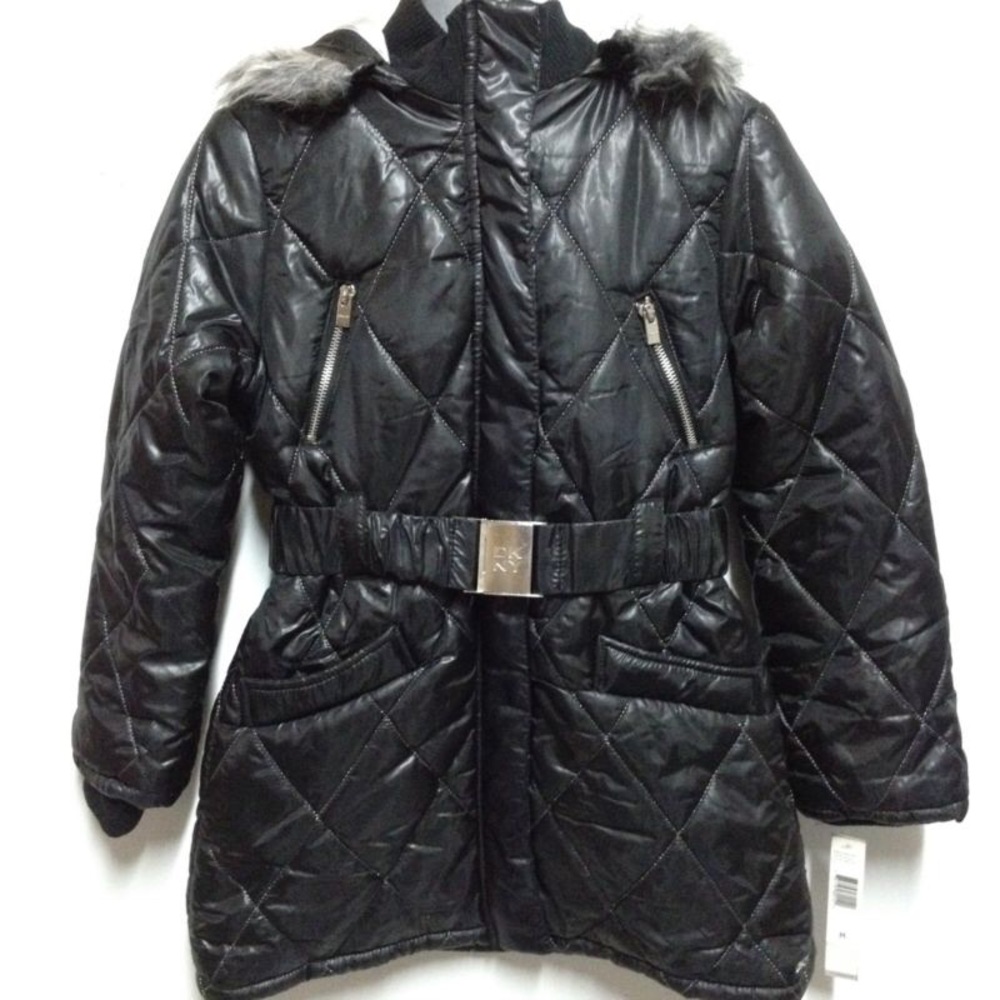 Women's DKNY Belted Quilted Puffer Jacket