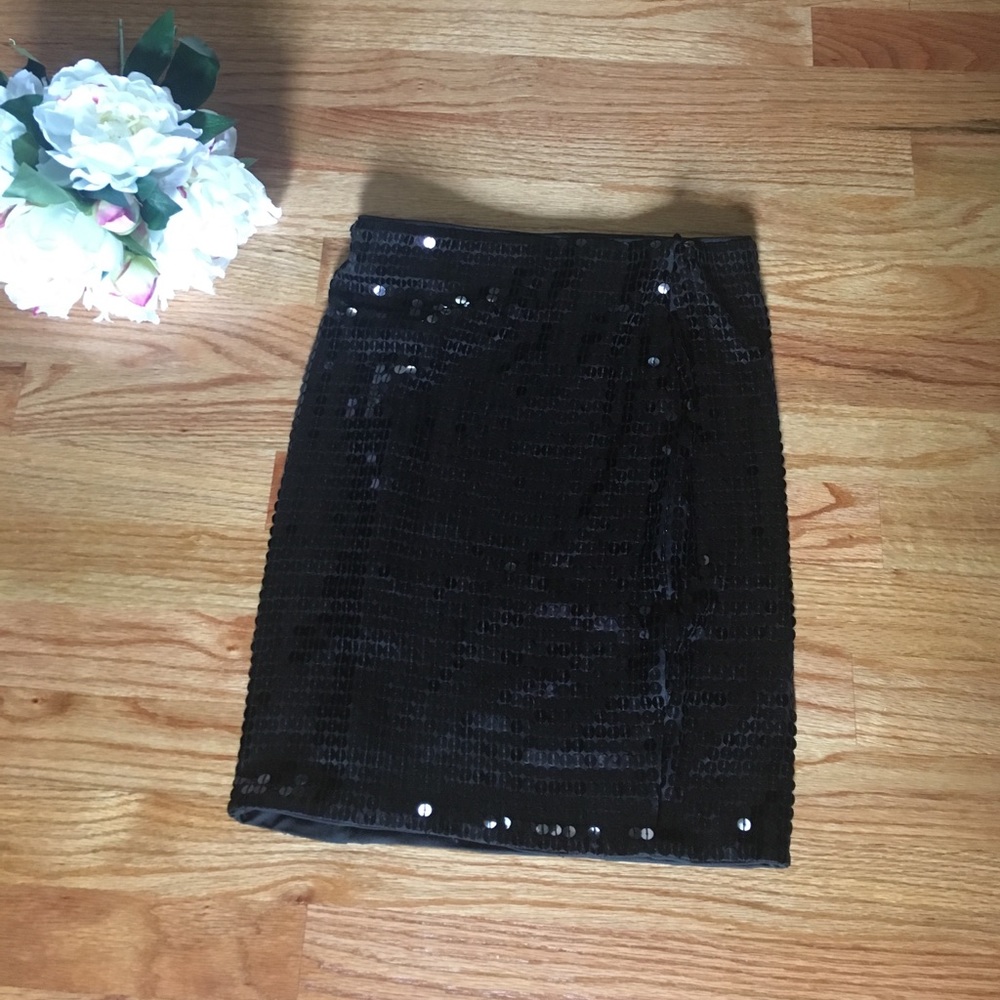 Black sequin skirt H&M