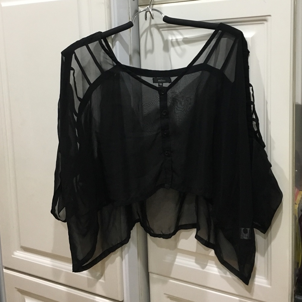 Black Sheer Top From LF