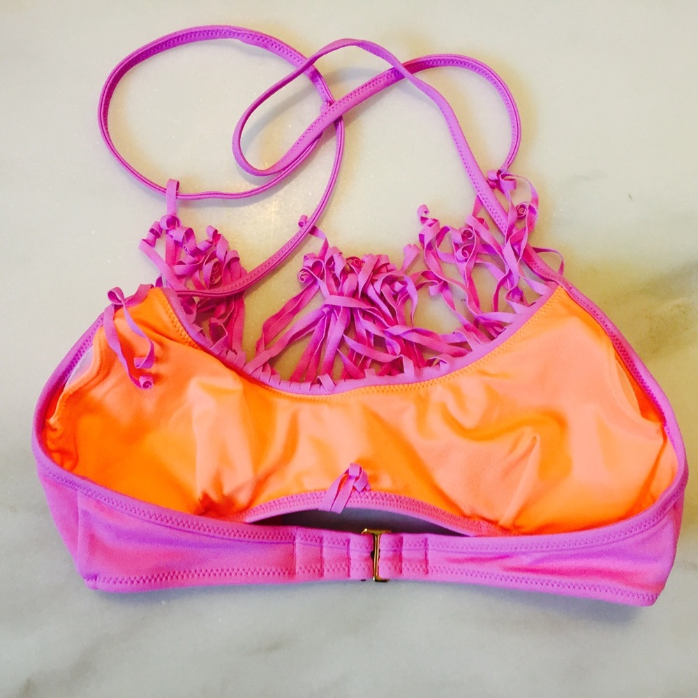 SOLD! Victoria's Secret Lilac Fringe Bikini Top - Picture 3 of 3