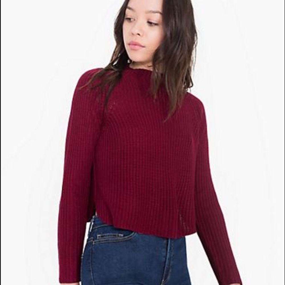 American Apparel 'Red Wine' Knit Sweater