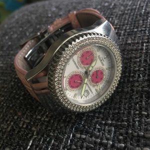 AQUAMARIN CHRONOGRAPH WATCH WITH DIAMONDS