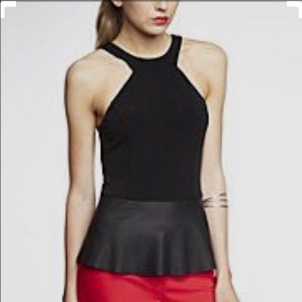 🖤Express faux leather peplum top🖤