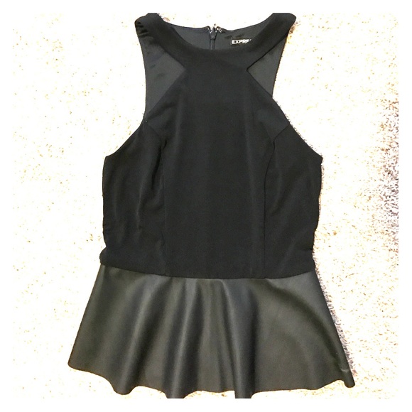 🖤Express faux leather peplum top🖤 - Picture 2 of 3