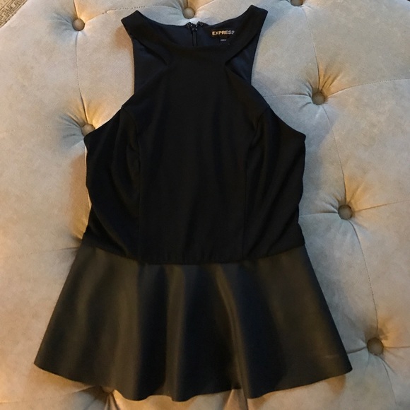 🖤Express faux leather peplum top🖤 - Picture 3 of 3