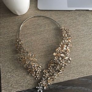 BCBGMAXAZRIA Floral Stone Cascade Necklace
