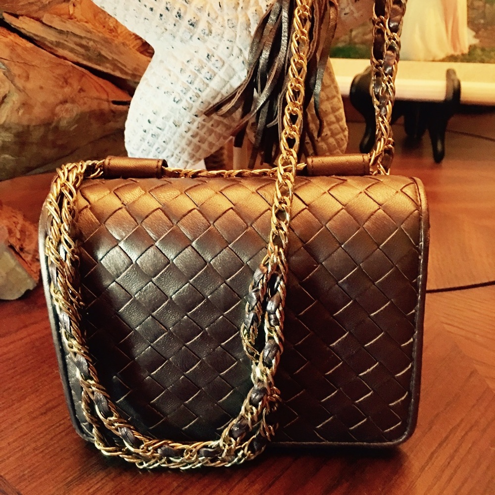 SOLD:::;Jay Herbert Vintage Quilted Leather Purse