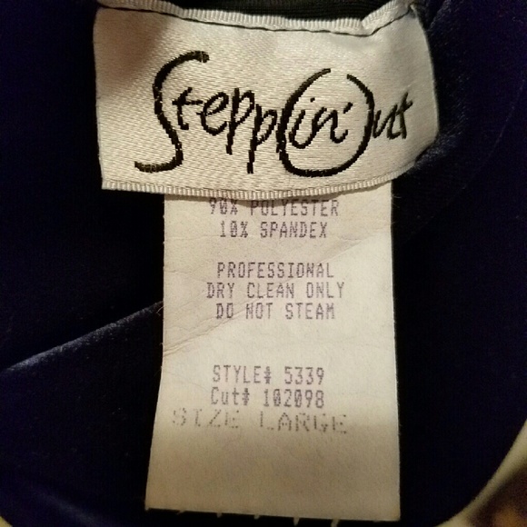 Steppin' Out ▪ Deep Blue Velvet Evening Gown - Picture 2 of 4