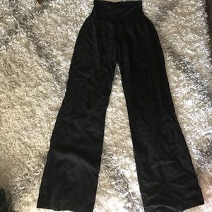 Black linen pants with cotton band size Small