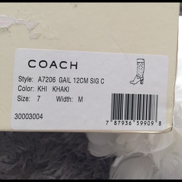 Brand NEW COACH boots 7 brown leather khaki shoes - Picture 7 of 8