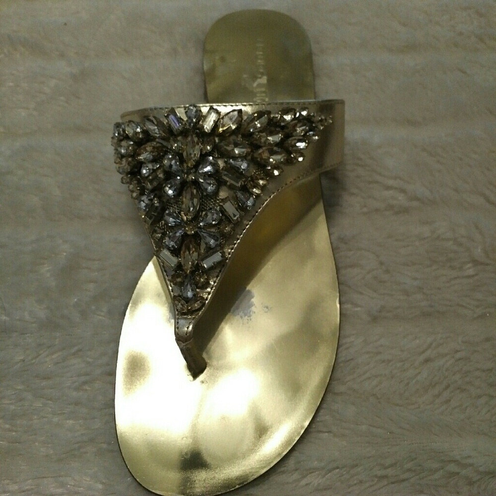 Dressy gold sandals 7 1/2