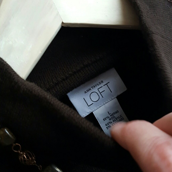 Ann Taylor Loft Brown short sleeve knit top - Picture 4 of 4