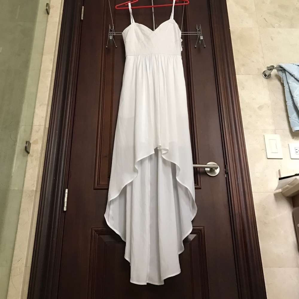 Bcbg long/short white dress