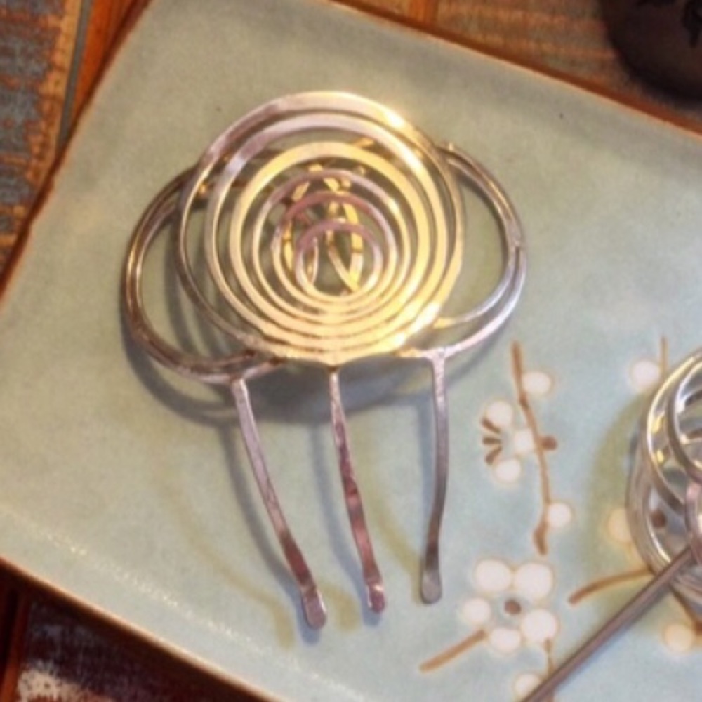 Beautiful Handcrafted Silver Hair Comb