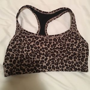 Gap sports bra leopard print