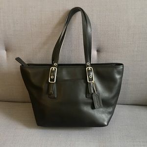 Coach Vintage Black Leather Legacy Tote Carryall
