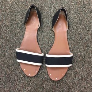 LOFT open toe flat sandals